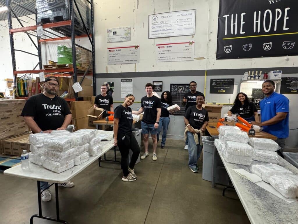 Our Frisco, TX team spent the day packing clothes and about 5,550 diapers to be sent out to those in need. 